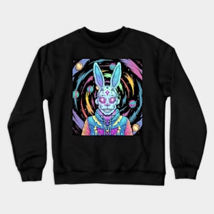90's style supernatural easter bunny demon Crewneck Sweatshirt